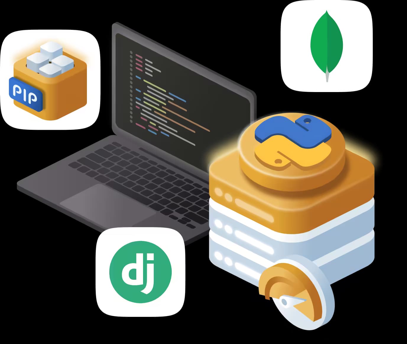 Python Hosting Illustration